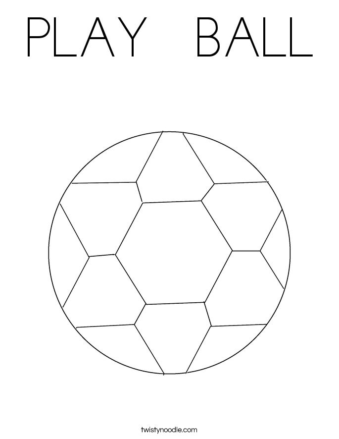 PLAY   BALL Coloring Page