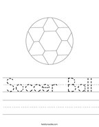 Soccer Ball Handwriting Sheet