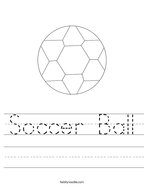 soccer terms worksheet Soccer Ball Handwriting Sheet