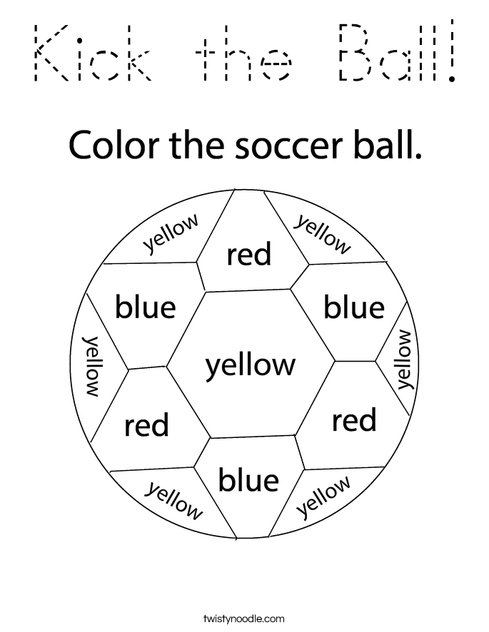 Kick the Ball! Coloring Page
