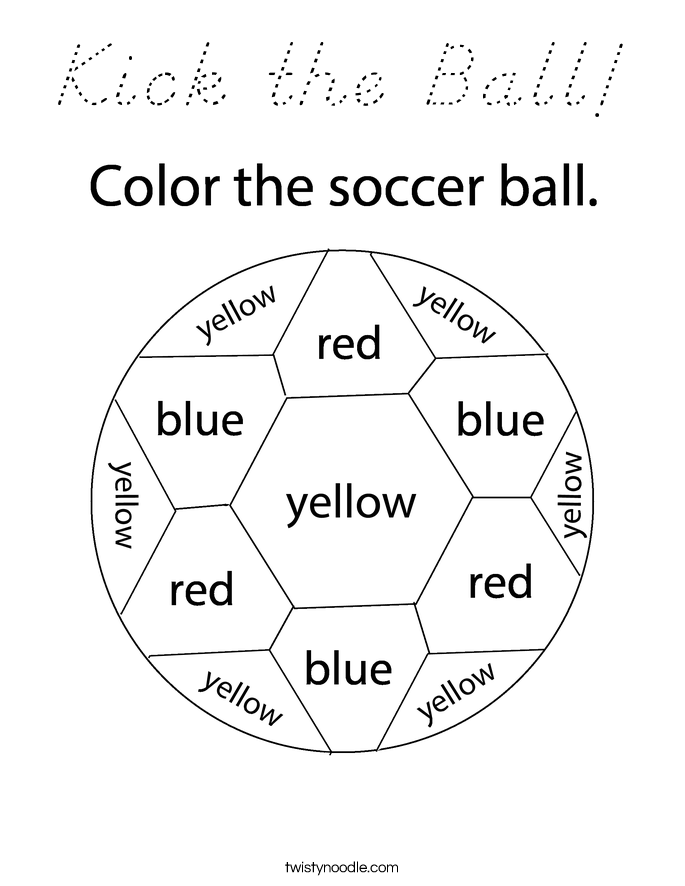 Kick the Ball! Coloring Page