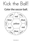Kick the Ball Coloring Page