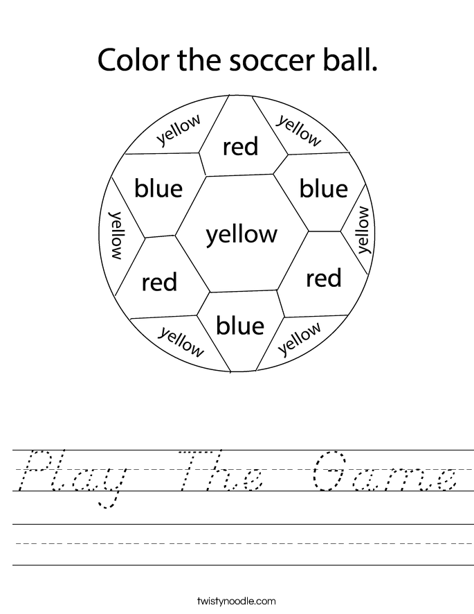 Play  The  Game Worksheet