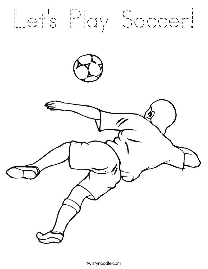 Let's Play Soccer! Coloring Page