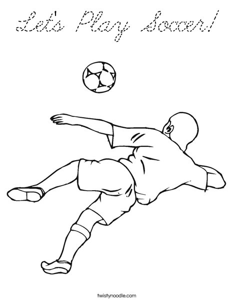 Soccer Player 2 Coloring Page