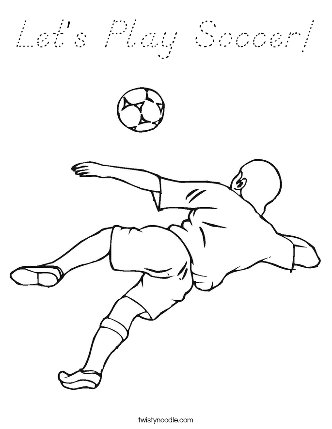 Let's Play Soccer! Coloring Page