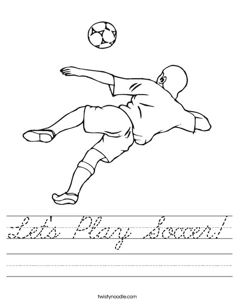 Soccer Player 2 Worksheet