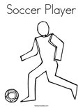 Soccer PlayerColoring Page