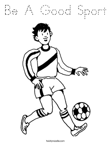 Soccer Player 3 Coloring Page