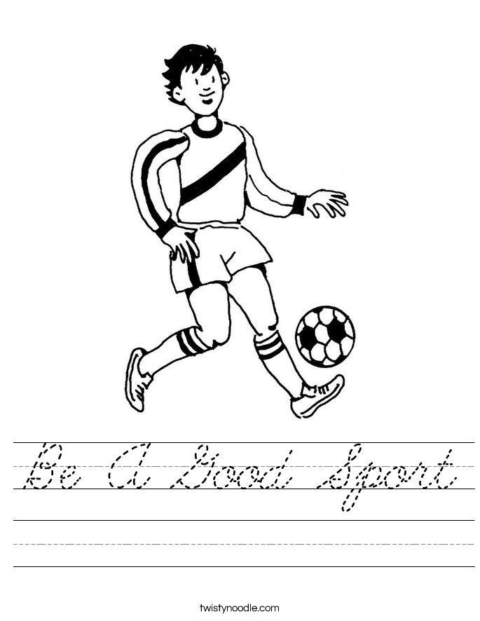 Be A Good Sport Worksheet