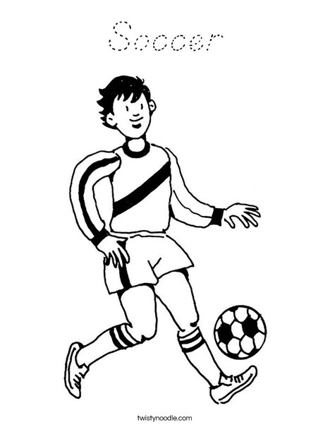 Soccer Player 3 Coloring Page