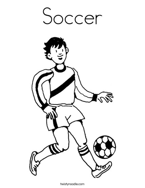 Soccer Player 3 Coloring Page
