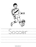 Soccer Worksheet