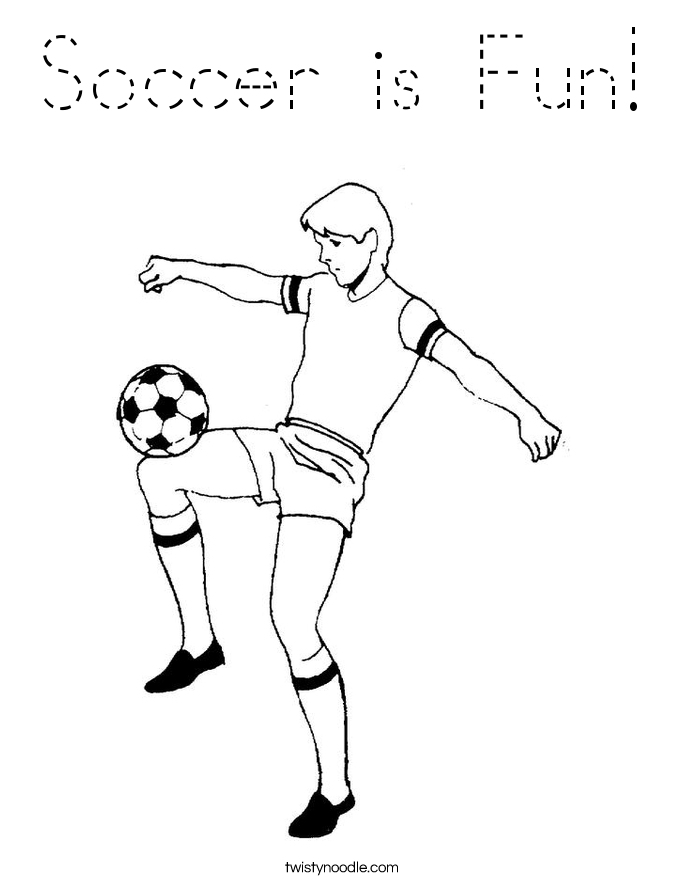 Soccer is Fun! Coloring Page