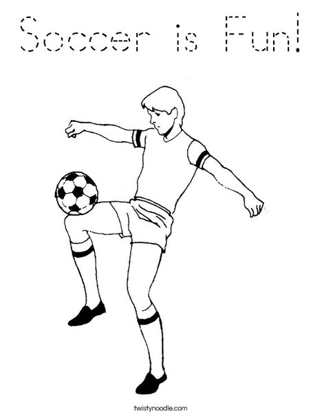 Soccer Player 4 Coloring Page