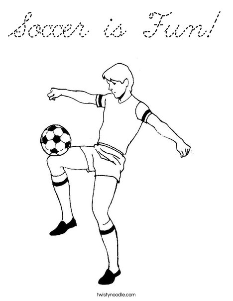 Soccer Player 4 Coloring Page
