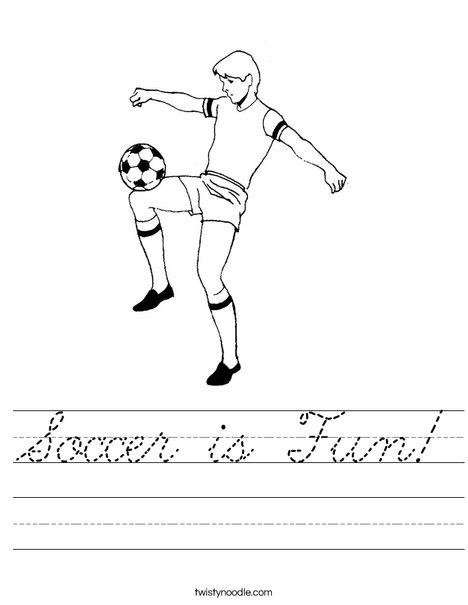 Soccer Player 4 Worksheet