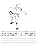 Soccer is Fun! Worksheet