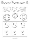 Soccer Starts with S. Coloring Page