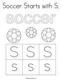 Soccer Starts with S Coloring Page