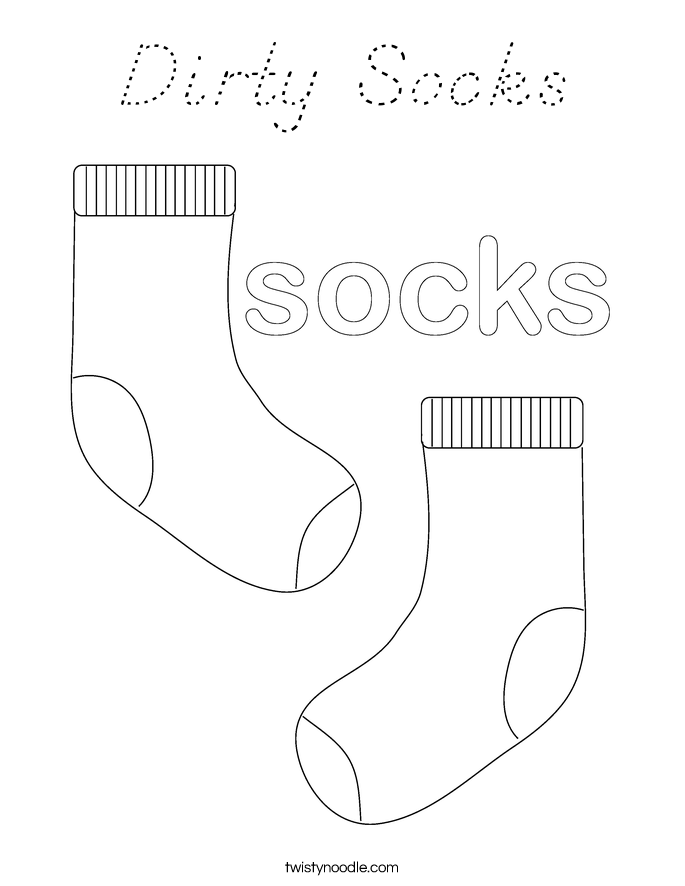 Dirty Socks Coloring Page