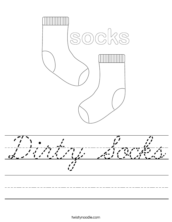Dirty Socks Worksheet