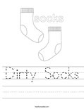 Dirty Socks Worksheet