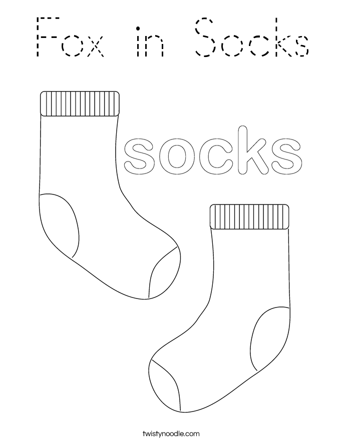 Fox in Socks Coloring Page