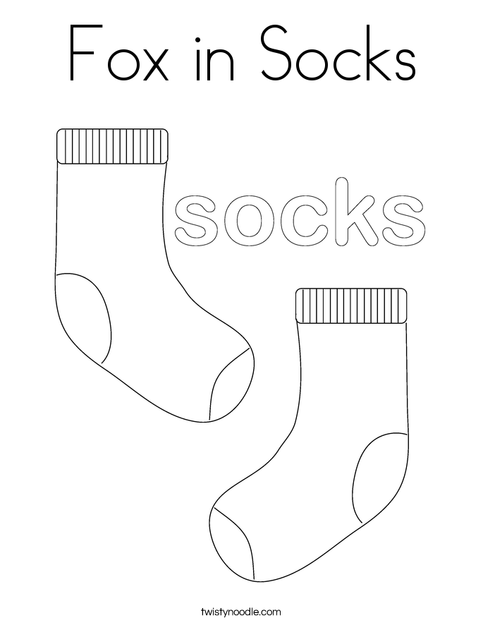 Fox in Socks Coloring Page