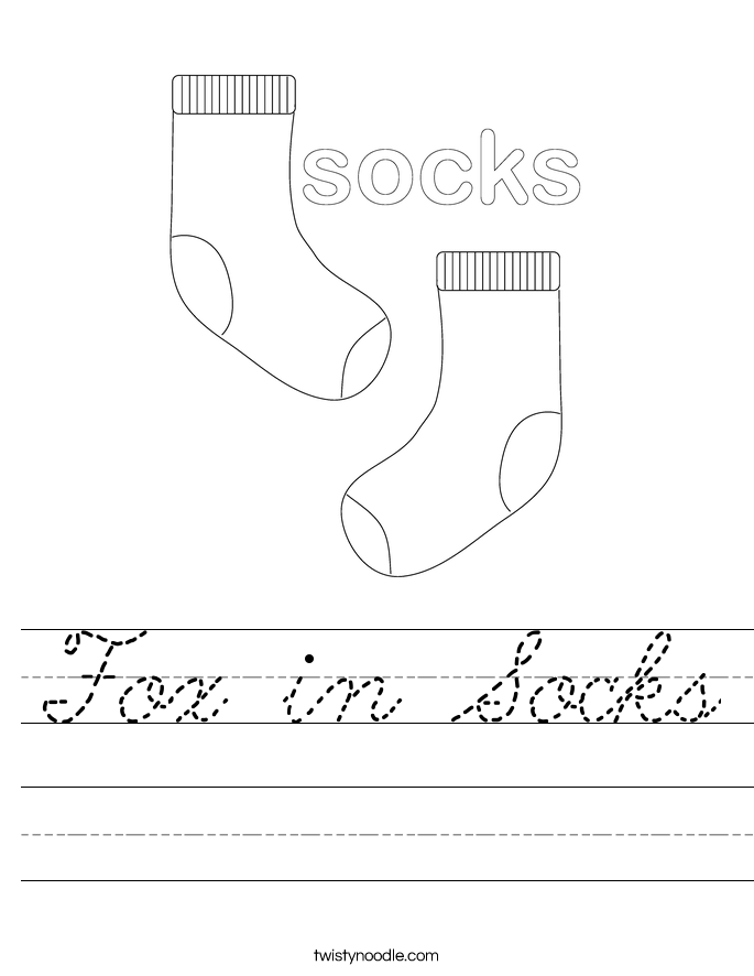 Fox in Socks Worksheet