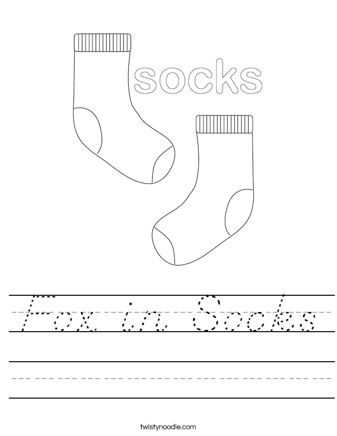 Fox in Socks Worksheet