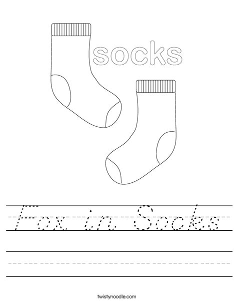 Socks Worksheet