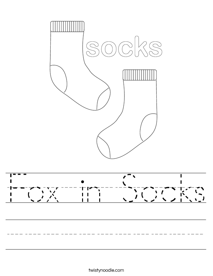 Fox in Socks Worksheet