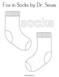 Fox in Socks by Dr. Seuss Coloring Page