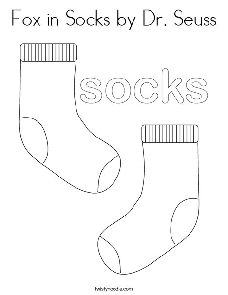 socks coloring pages