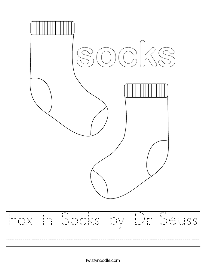 Fox in Socks by Dr Seuss Worksheet - Twisty Noodle