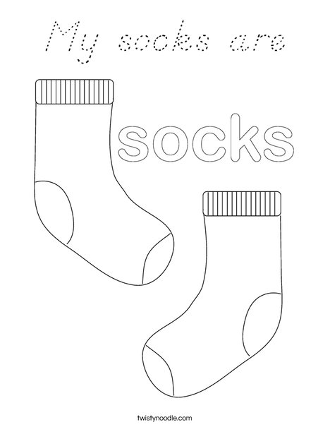 Socks Coloring Page