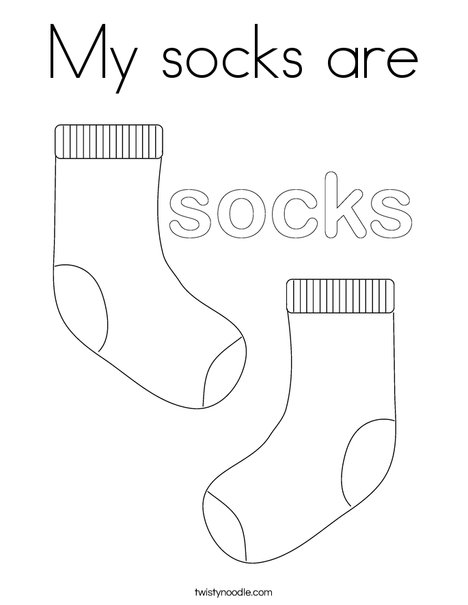 My socks are Coloring Page - Twisty Noodle