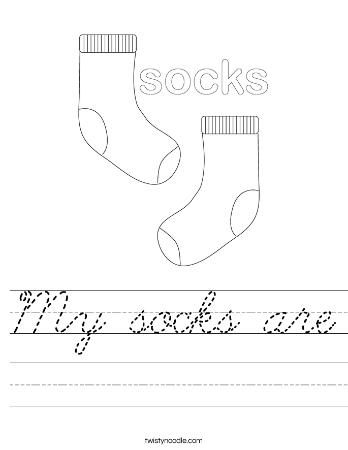 My socks are Worksheet