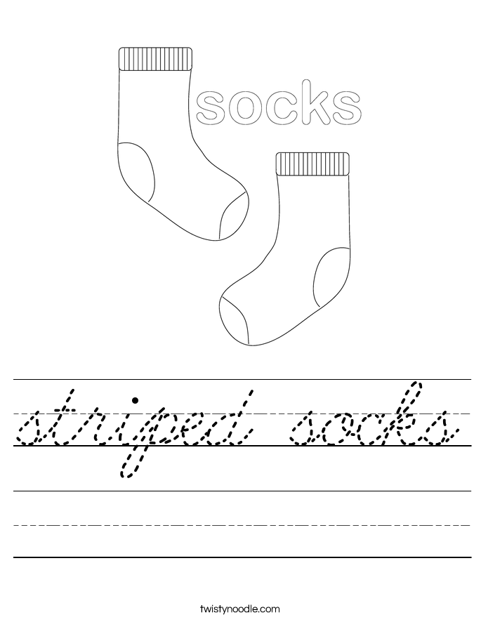 striped socks Worksheet
