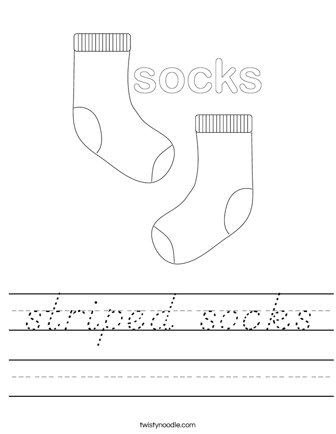 striped socks Worksheet