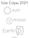 Solar Eclipse 2024 Coloring Page
