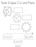 Solar Eclipse Cut and Paste Coloring Page