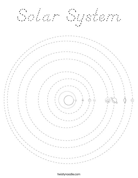 Solar System Coloring Page