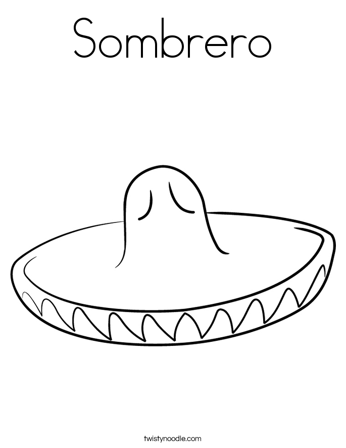 Sombrero Coloring Page