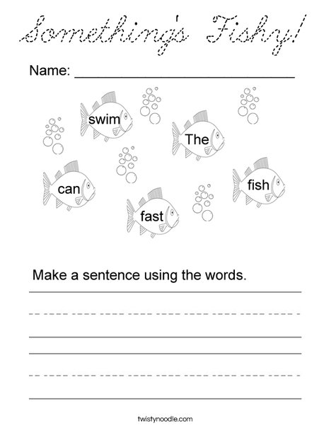 Something's Fishy! Coloring Page