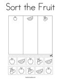 Sort the Fruit Coloring Page
