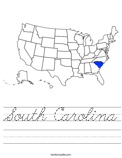South Carolina Worksheet