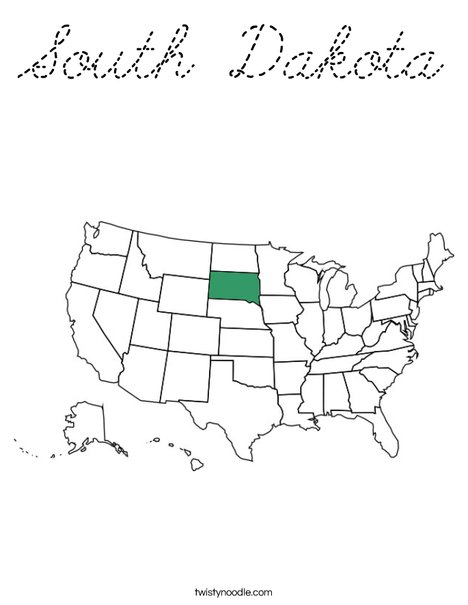 South Dakota Coloring Page
