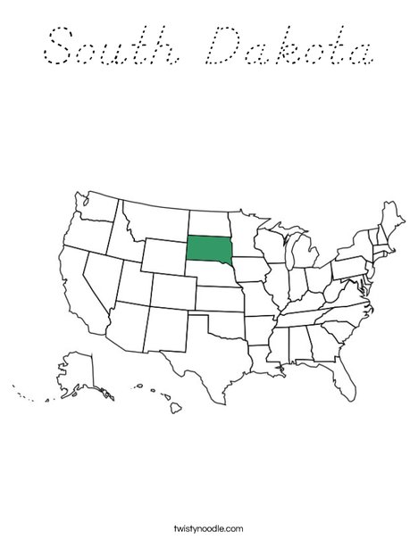 South Dakota Coloring Page